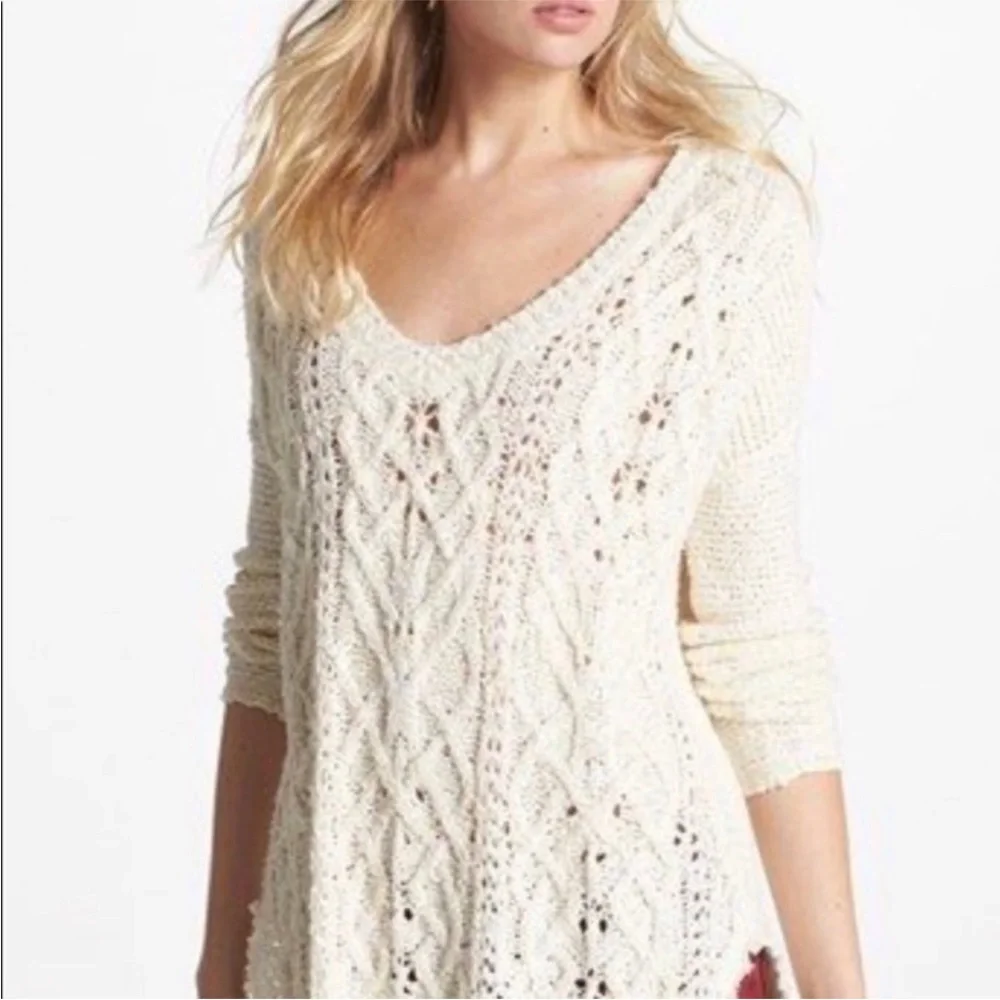 Free People Cross My Heart Knit Pull Over - Picture 5 of 12